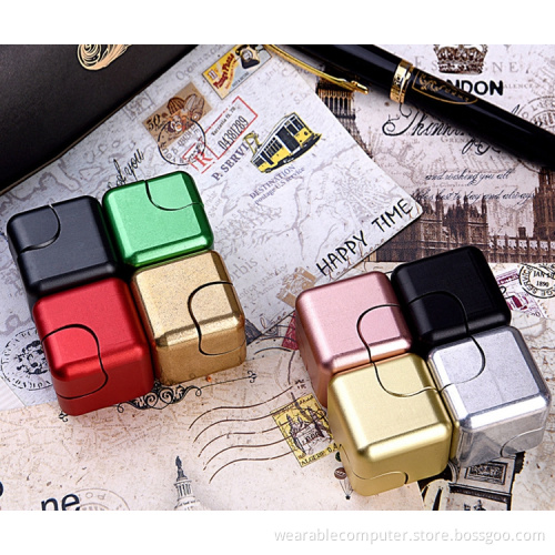 Low Price Magic Cube Fidget Spinner Stress Release Hand Spinner With Aluminium Case
